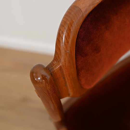 6x Johannes Andersen Teak and Terracotta Dining Chairs