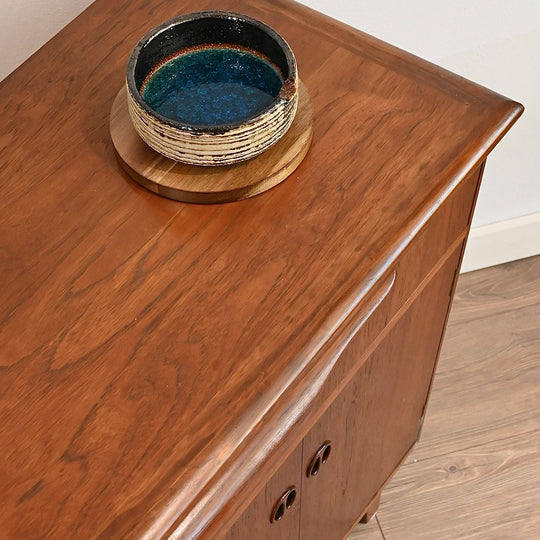 Mid Century Teak hall stand sideboard buffet by Burgess Furniture