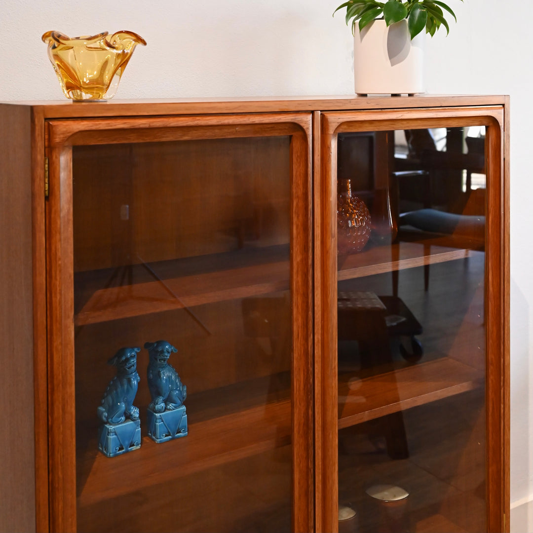 Parker Teak Mid Century Bookshelf Display Cabinet Shelving