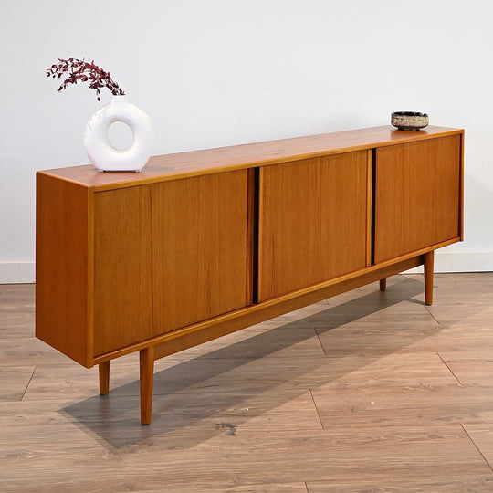 Mid Century Teak Sideboard Credenza Entertainment Unit by Kolter