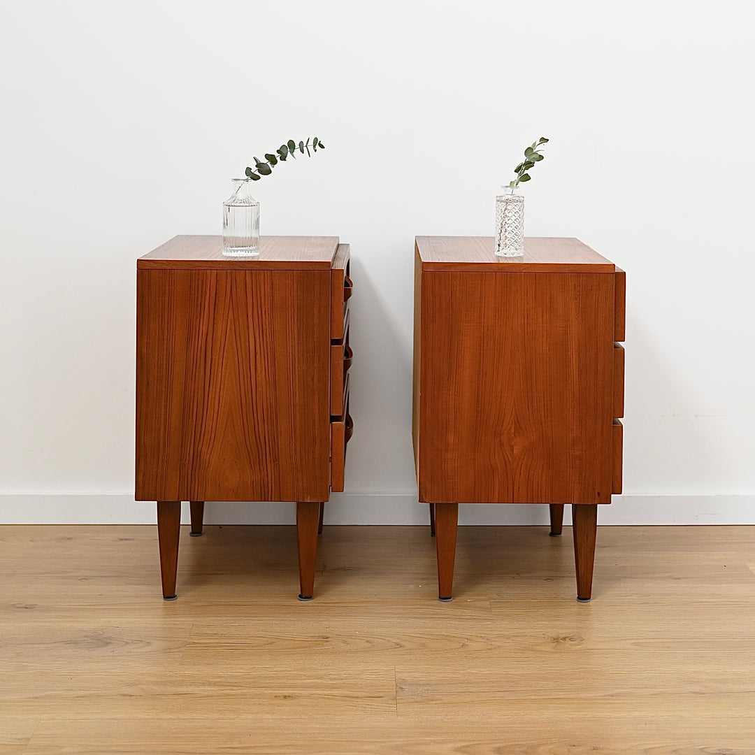 Mid Century Teak Bedside Tables Night stands by Berryman