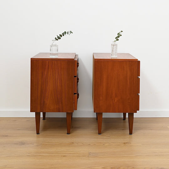 Mid Century Teak Bedside Tables Night stands by Berryman