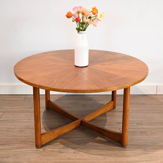 Mid Century Teak “Sundial” Coffee Table by Parker Furniture