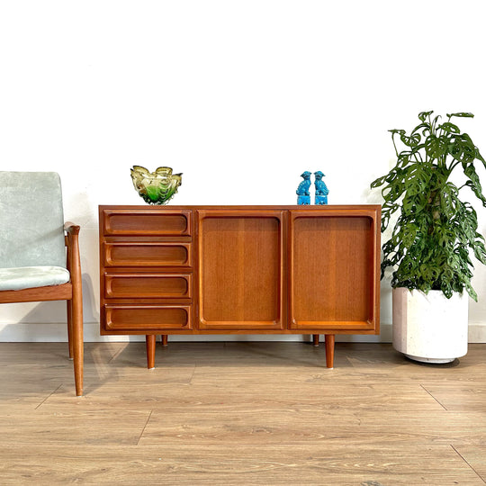 Mid Century Teak Sideboard LP Cabinet by Chiswell