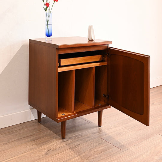 Mid Century Teak Sideboard LP Record Cabinet or Bedside Table by Noblett