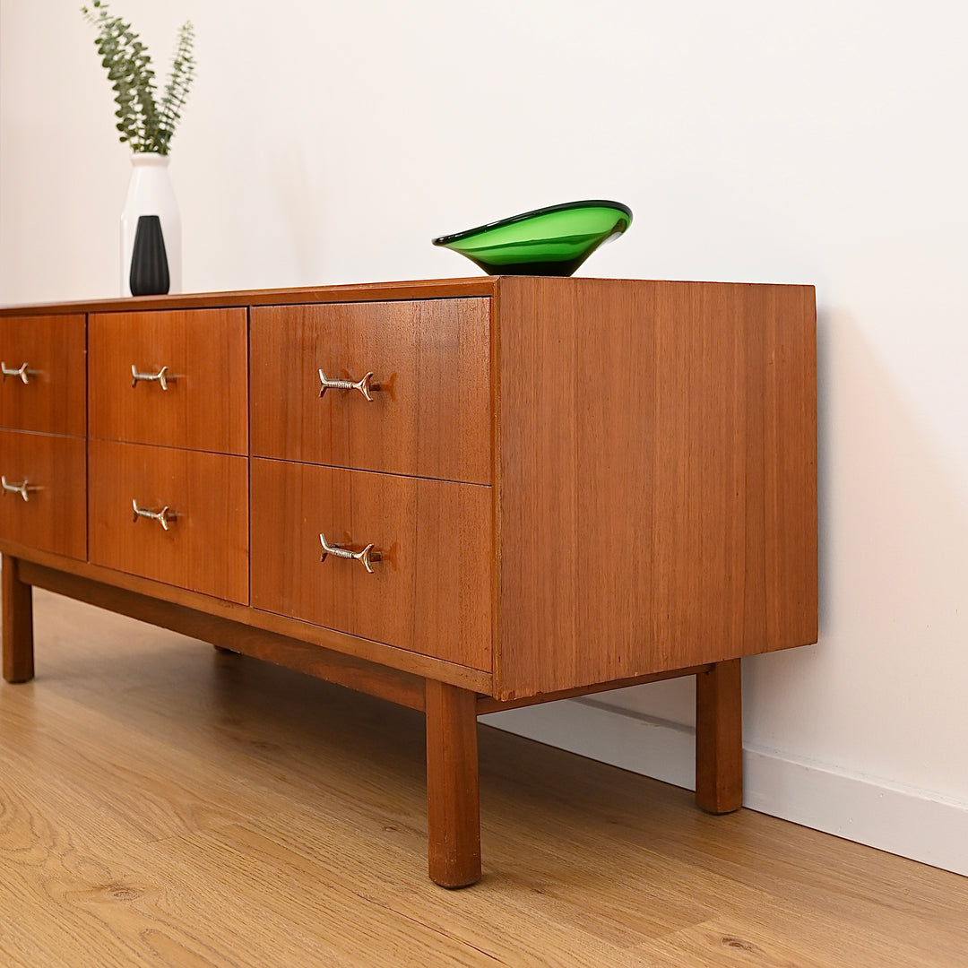 Mid Century Vintage 1960’s Teak Sideboard Dresser Drawers