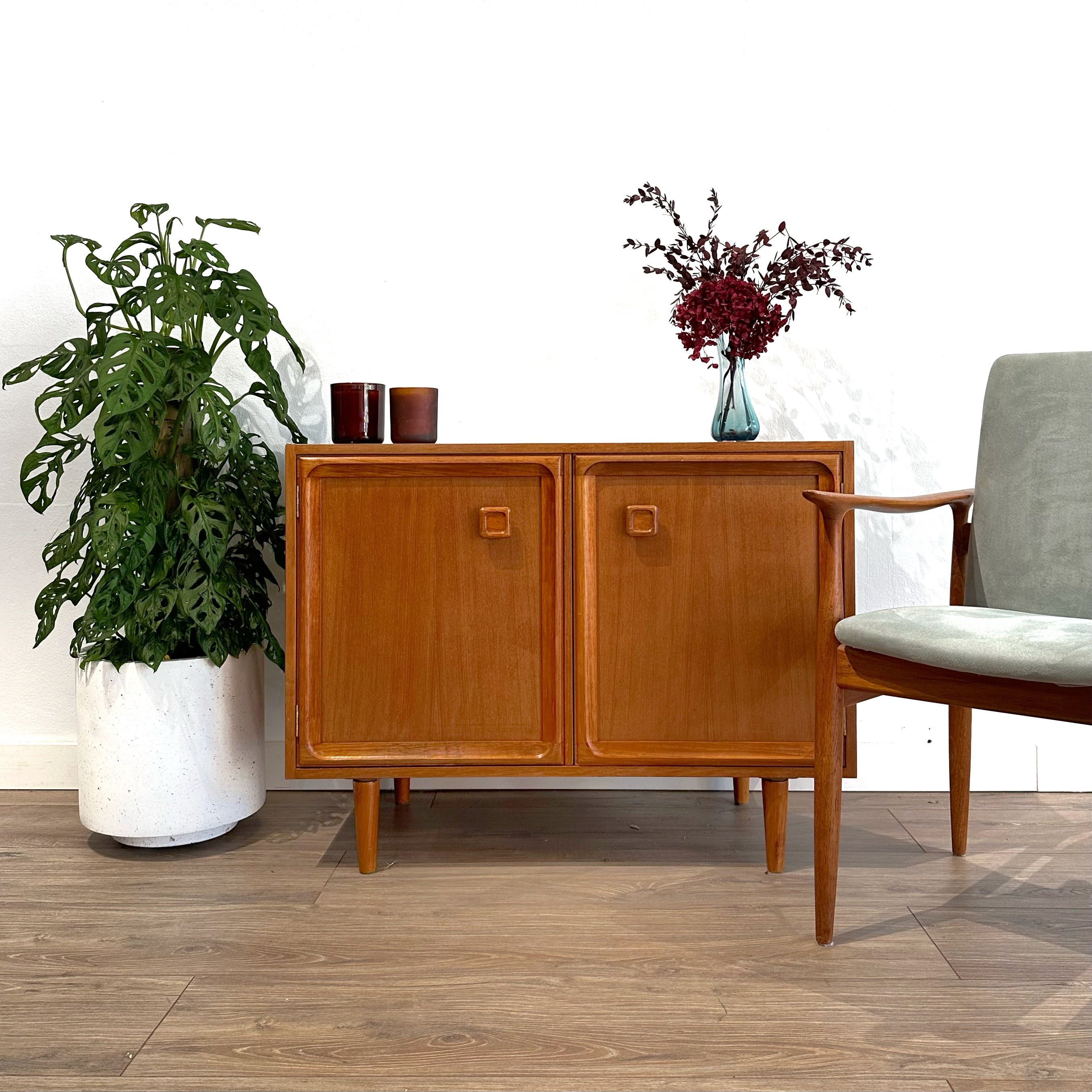 Mid Century Teak Parker Sideboard LP Record Cabinet