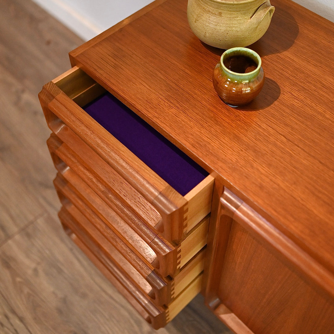 Mid Century Teak Sideboard LP Record Cabinet by Chiswell