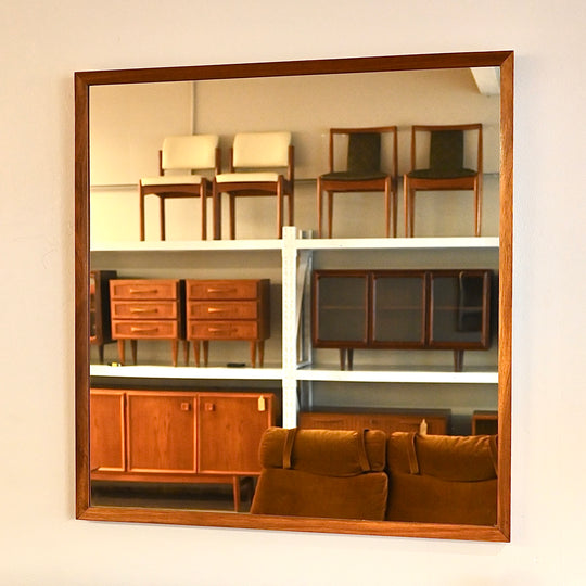 Mid Century Teak Wall Mirror