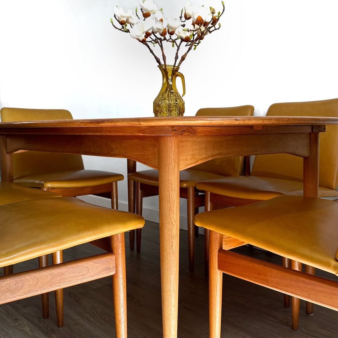 Mid Century Teak Extension Dining Table by Parker