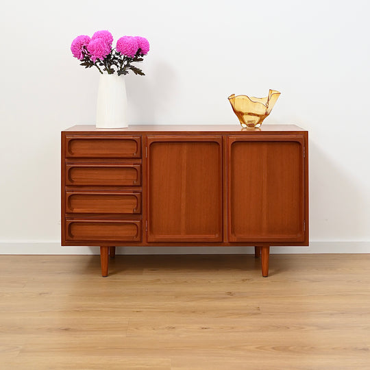 Mid Century Teak Sideboard LP Record Cabinet with Drawers by Chiswell