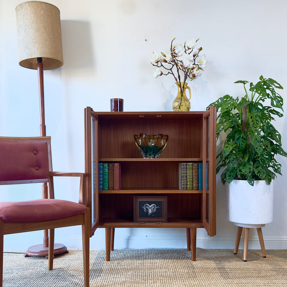 Mid Century teak display cabinet sideboard by Chiswell