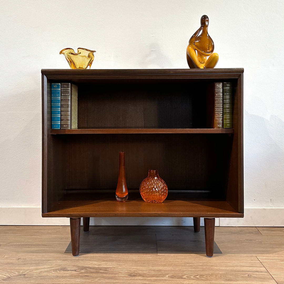 Mid Century Walnut Sideboard LP Record Bookcase Bookshelf Cabinet by Chiswell