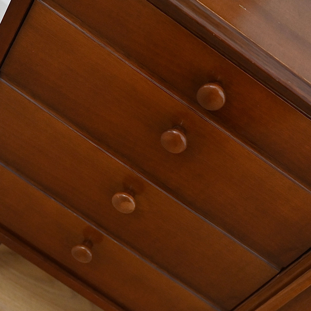 Mid Century Walnut Storage Cabinet with Drawers by MobilStil Varese Italy
