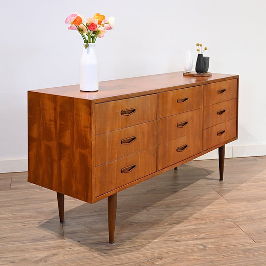 Mid Century Teak Sideboard Dresser Drawers by Berryman