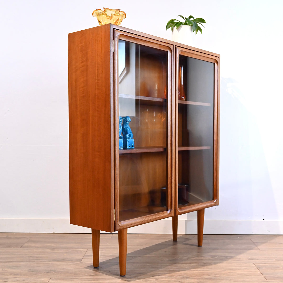 Parker Teak Mid Century Bookshelf Display Cabinet Shelving