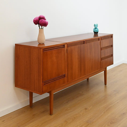 Mid Century Teak Sideboard LP Record Cabinet by Wrightbilt