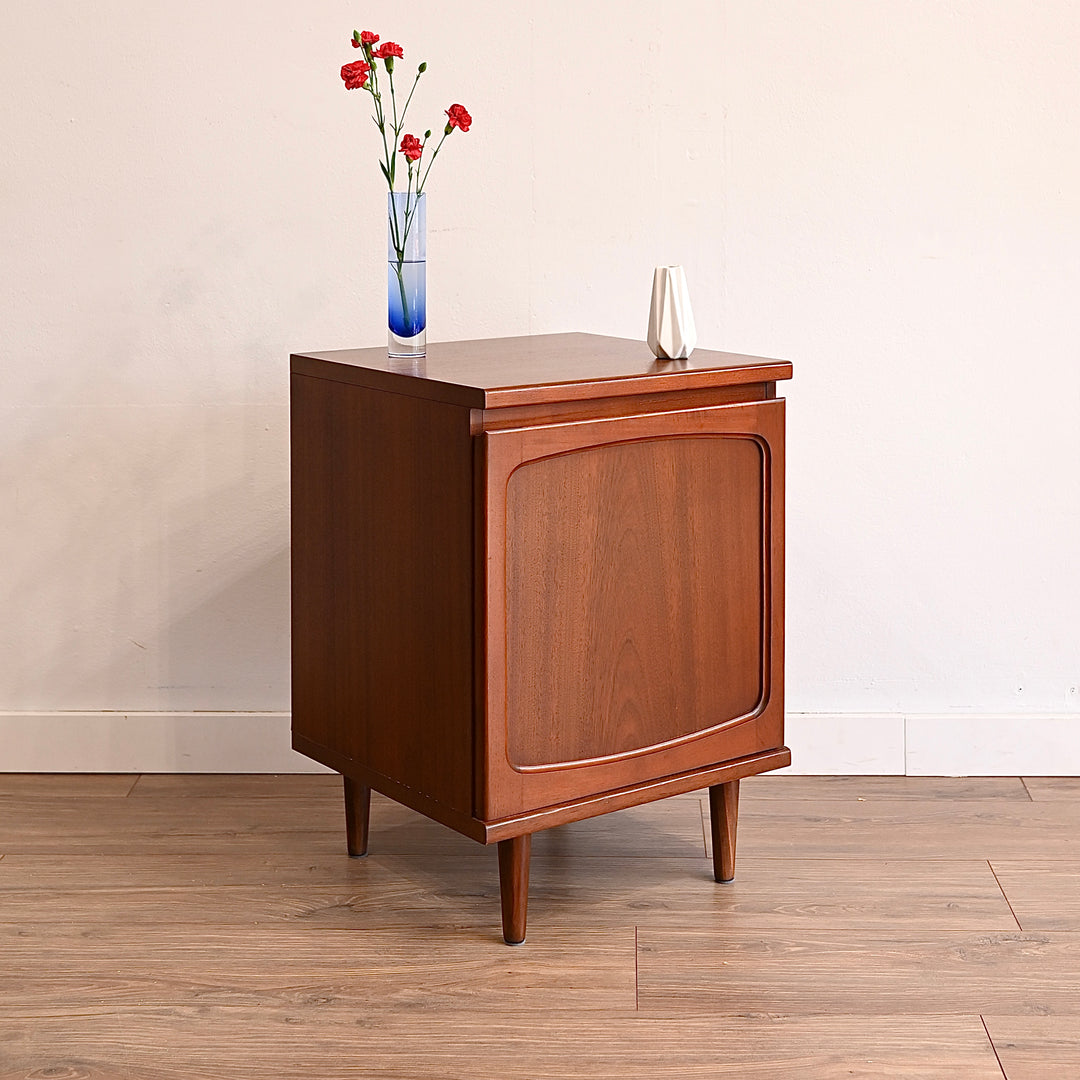 Mid Century Teak Sideboard LP Record Cabinet or Bedside Table by Noblett