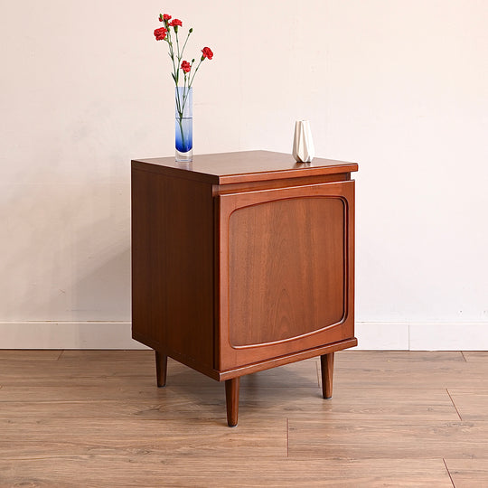 Mid Century Teak Sideboard LP Record Cabinet or Bedside Table by Noblett