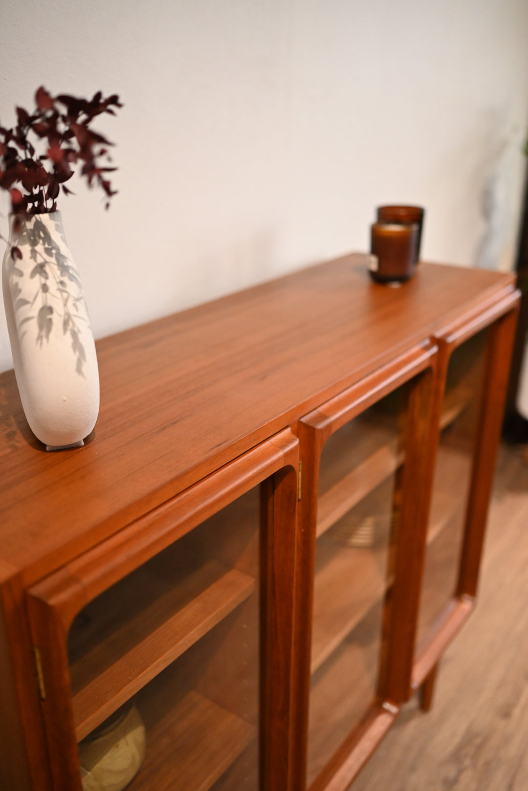 Mid Century Teak Sideboard Display Cabinet by Chiswell