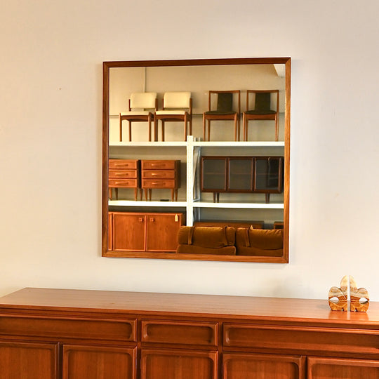 Mid Century Teak Wall Mirror