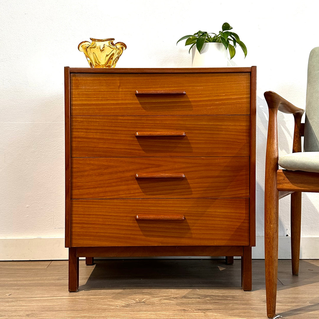 Mid Century Teak Bedside Table Pair by Parker