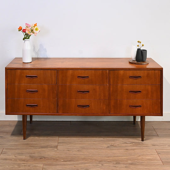 Mid Century Teak Sideboard Dresser Drawers by Berryman