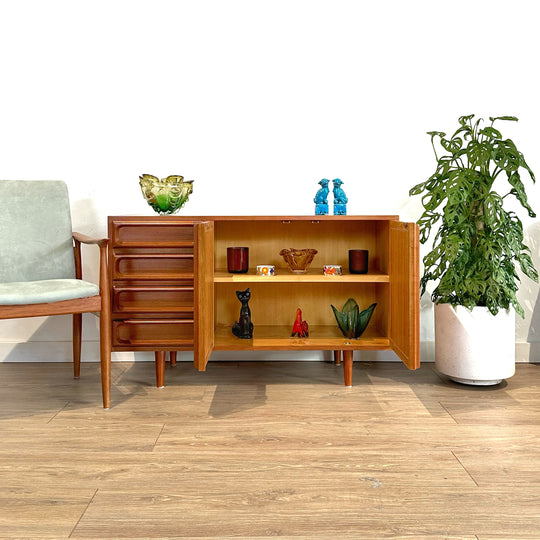 Mid Century Teak Sideboard LP Cabinet by Chiswell