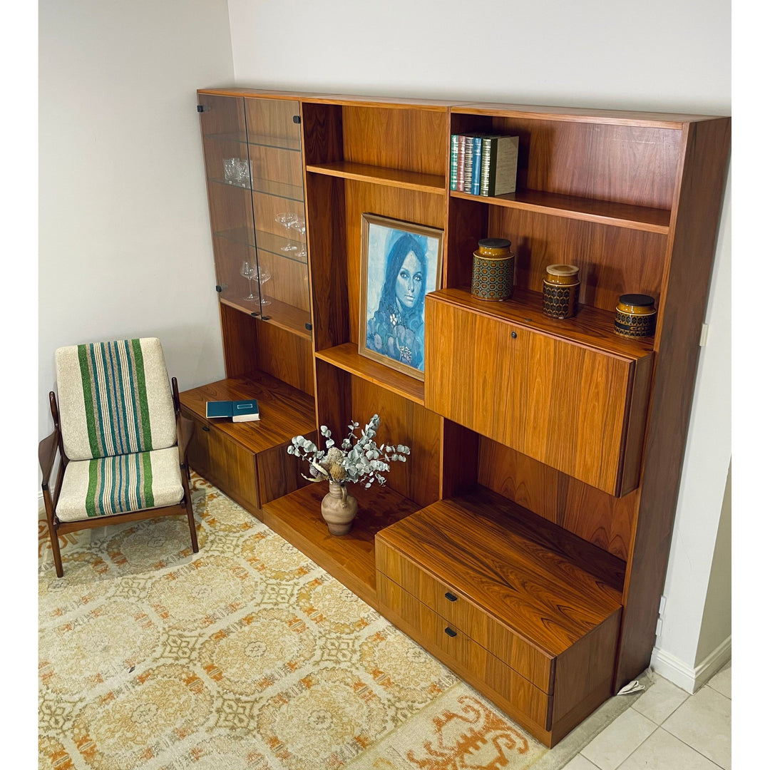 Mid Century Rosewood Wall Unit made in the UK