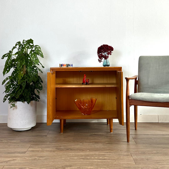 Mid Century Teak Sideboard Display LP Record Cabinet by Chiswell