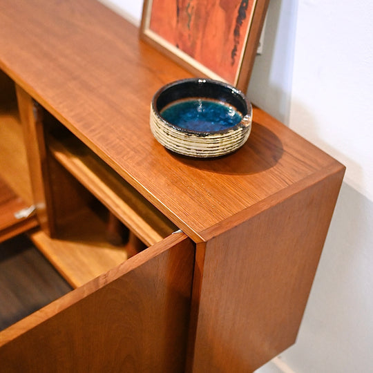 Mid Century Teak Sideboard Credenza Entertainment Unit by Kolter