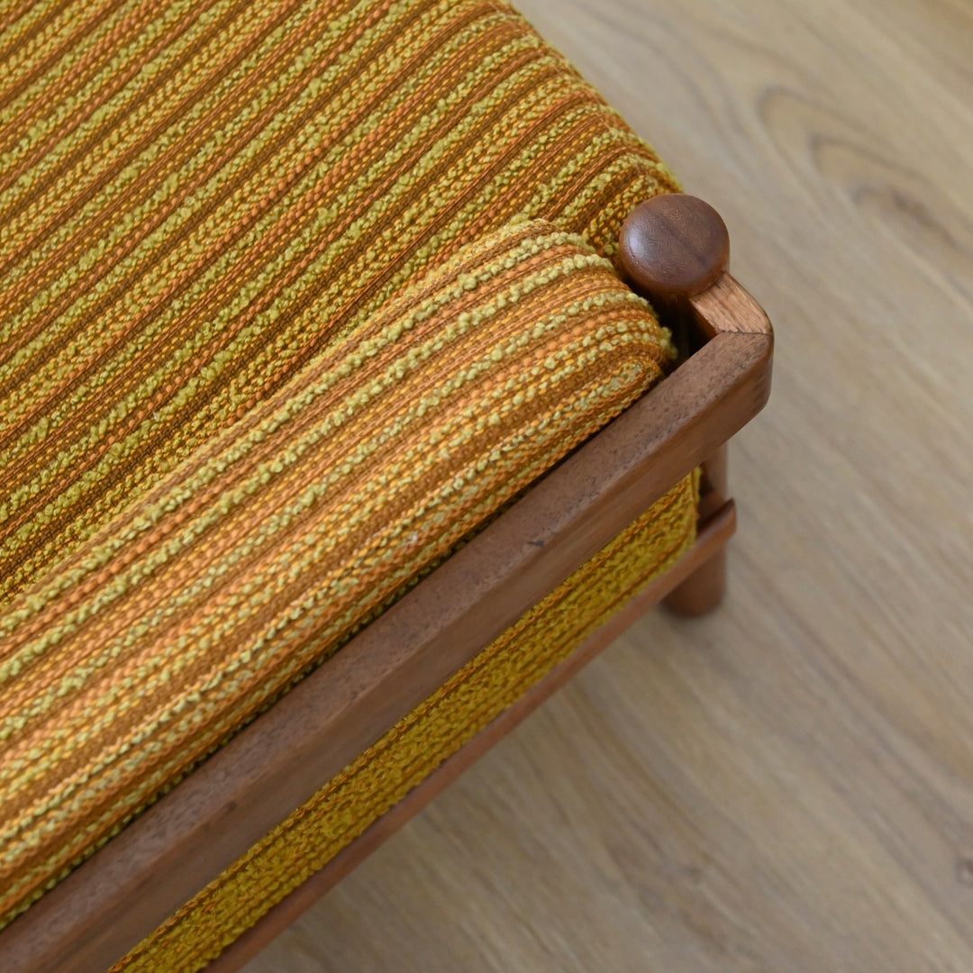 Rare Danish Deluxe "Rifka" Lounge Suite - Blackwood Frames and Original Mustard Upholstery