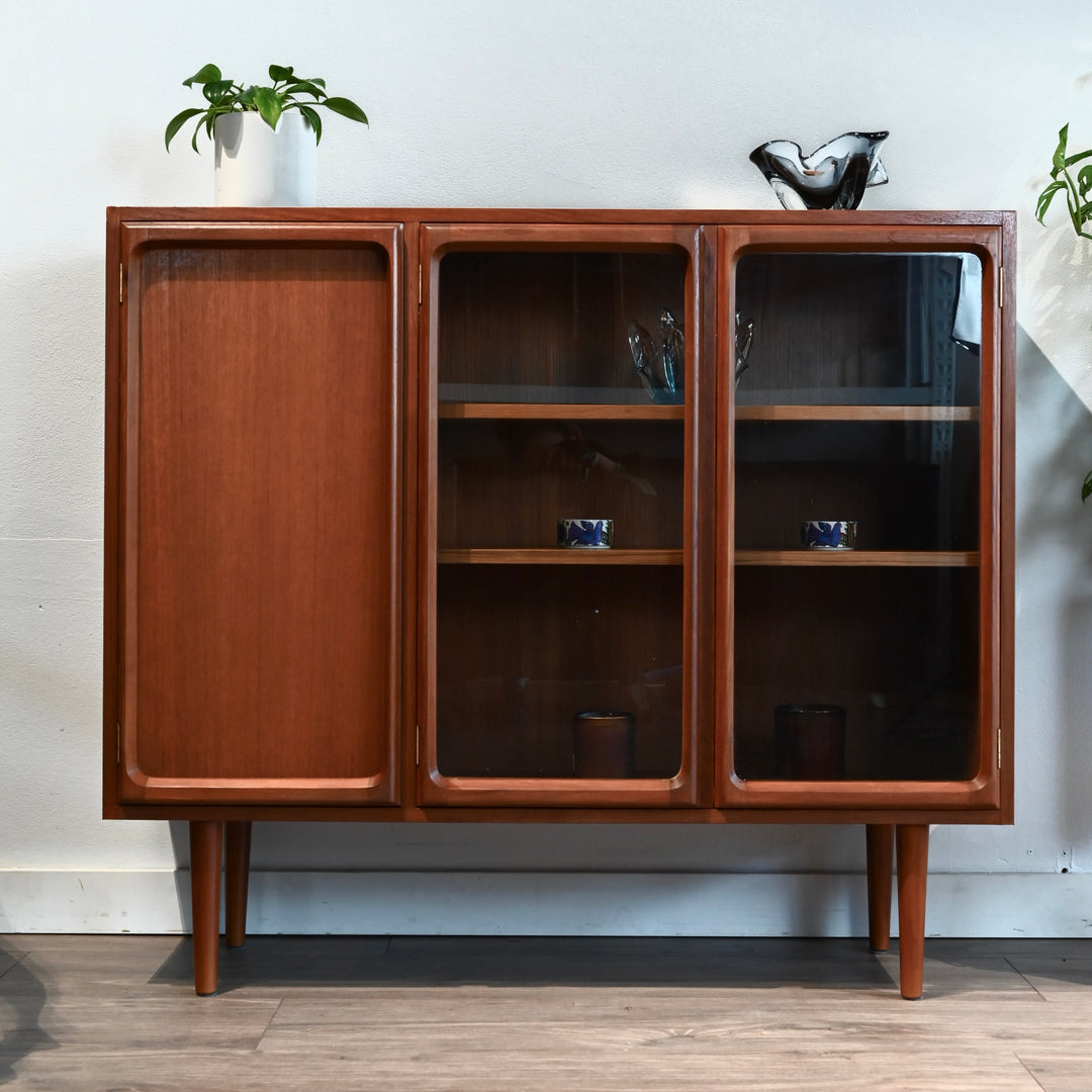 Mid Century Teak Sideboard Display Cabinet by Chiswell