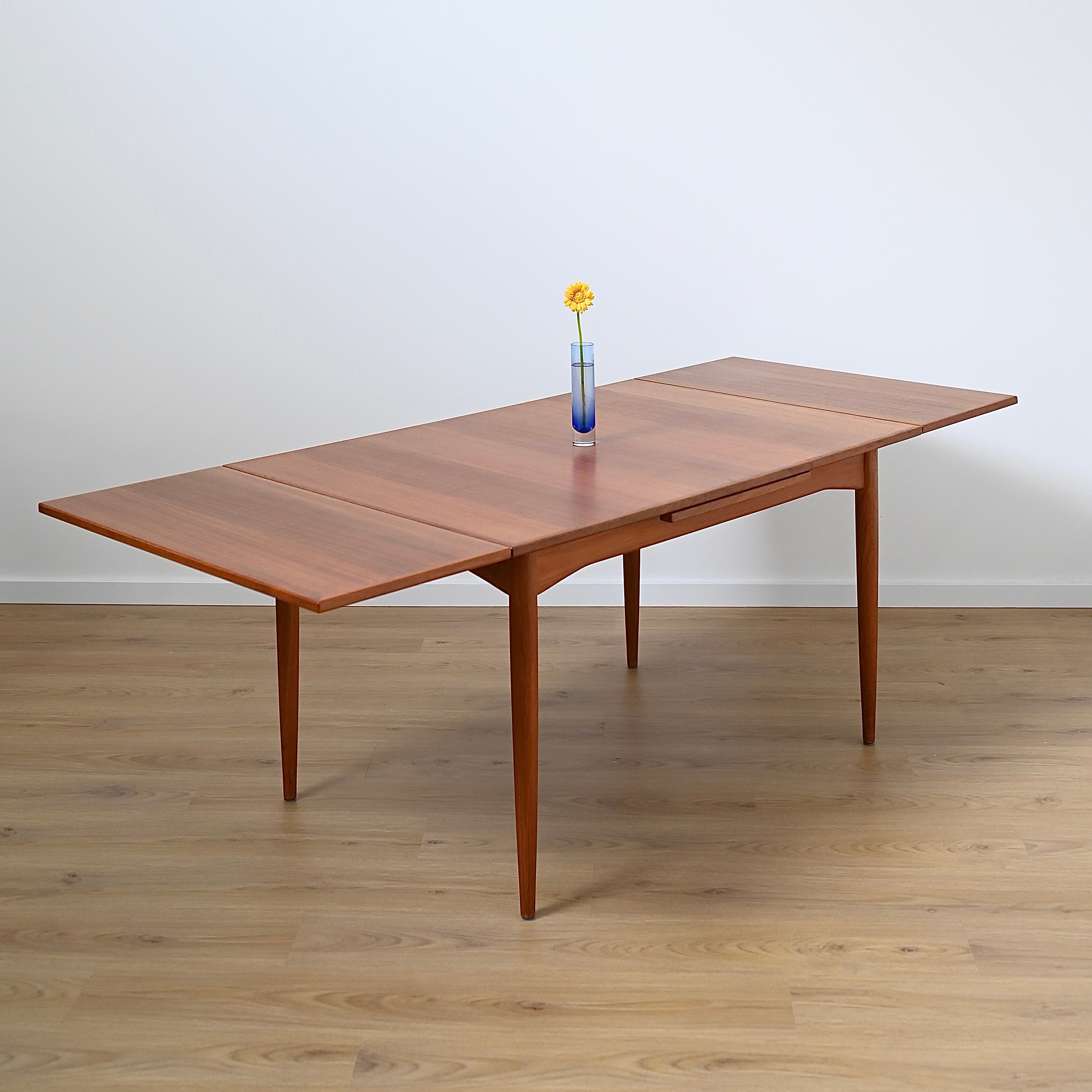 Parker Mid Century Teak Nordic Extendable Dining Table