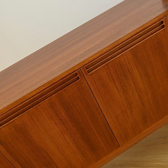 Mid Century Teak Sideboard LP Record Cabinet by Wrightbilt