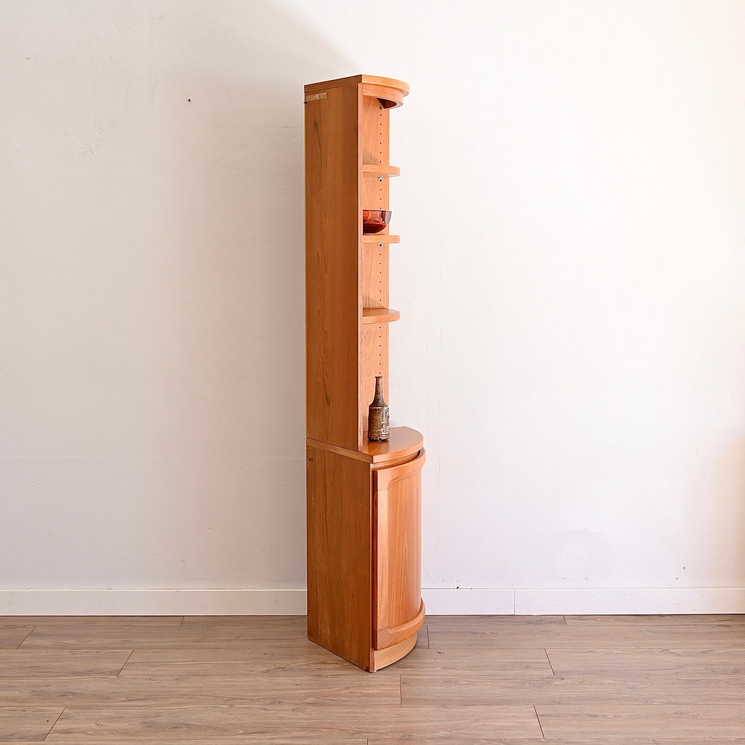 Mid Century Teak Corner Bookshelf Sideboard Cabinet