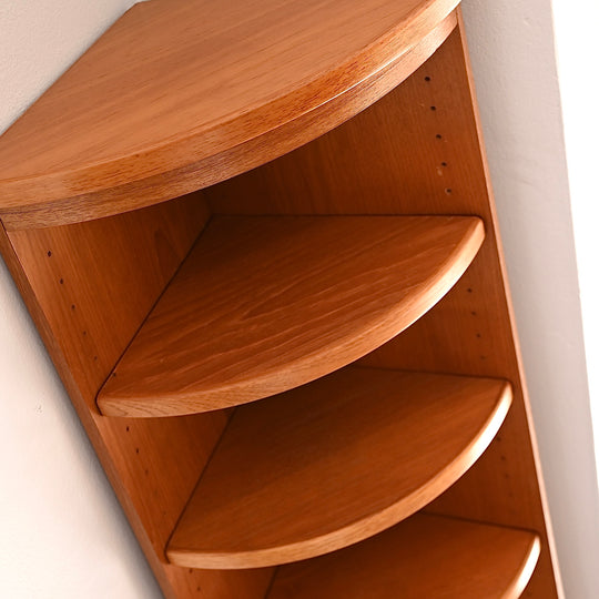 Mid Century Teak Corner Bookshelf Sideboard Cabinet
