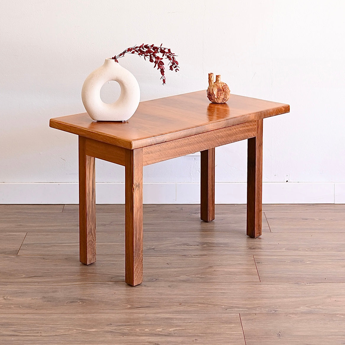 Mid Century Solid Teak Side Table