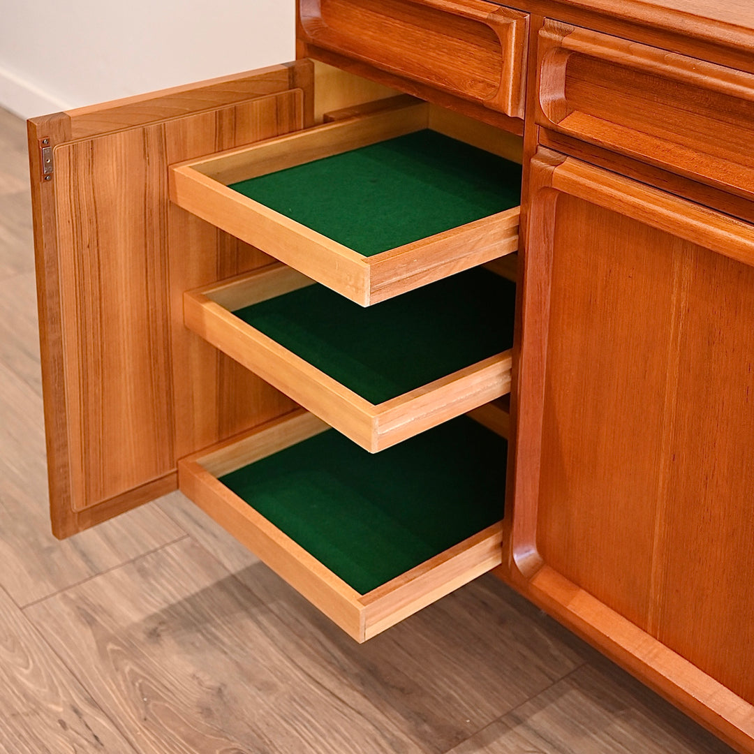 Mid Century Teak Sideboard Buffet Cabinet  by Chiswell