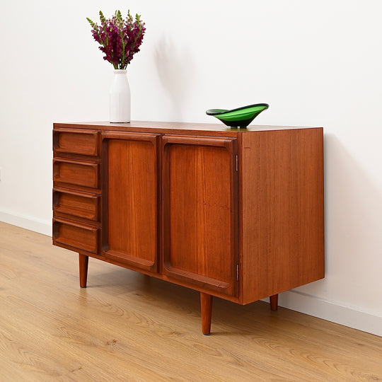 Mid Century Teak Sideboard LP Record Cabinet with Drawers by Chiswell