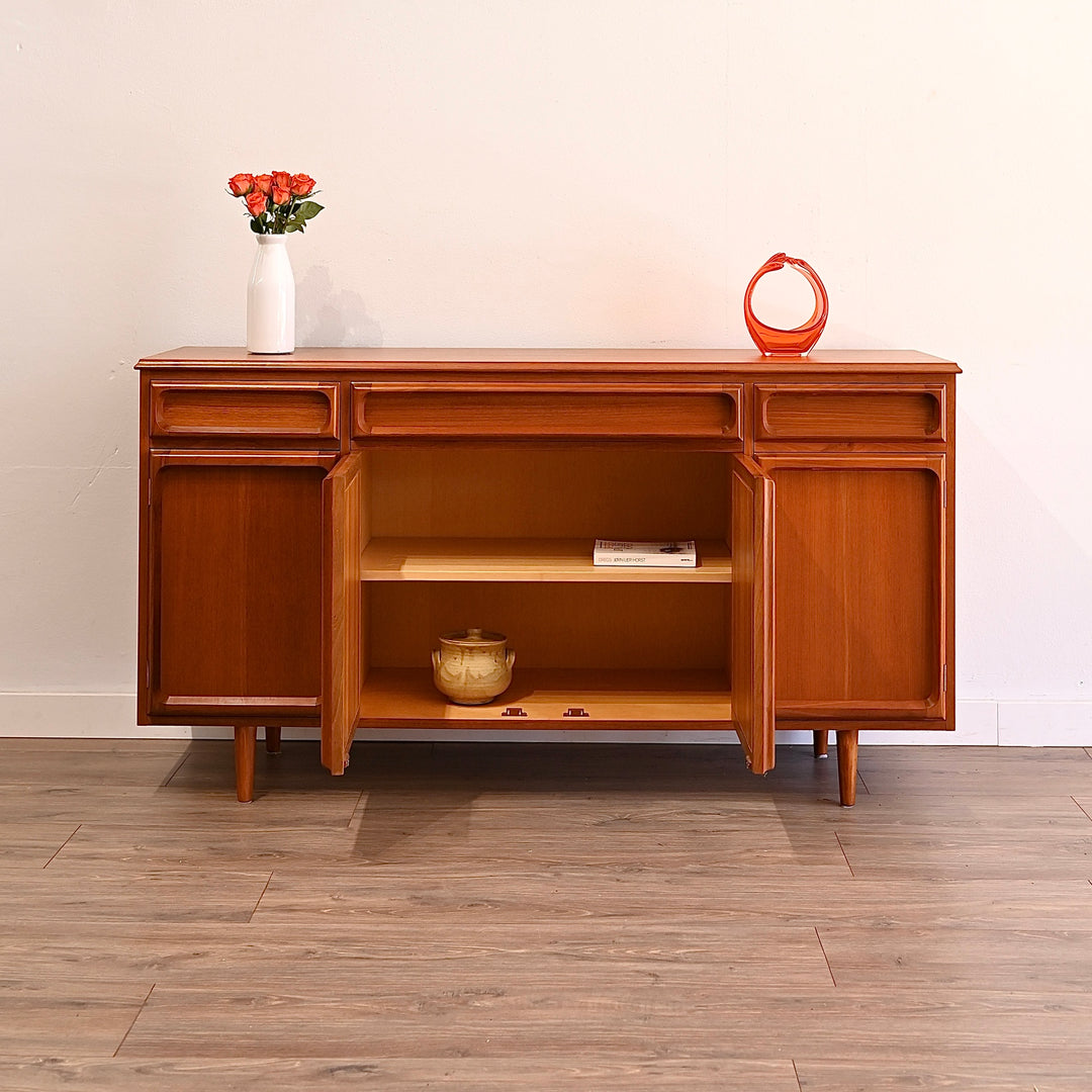 Mid Century Teak Sideboard Buffet Cabinet  by Chiswell
