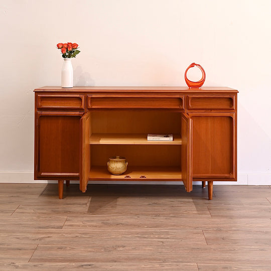 Mid Century Teak Sideboard Buffet Cabinet  by Chiswell