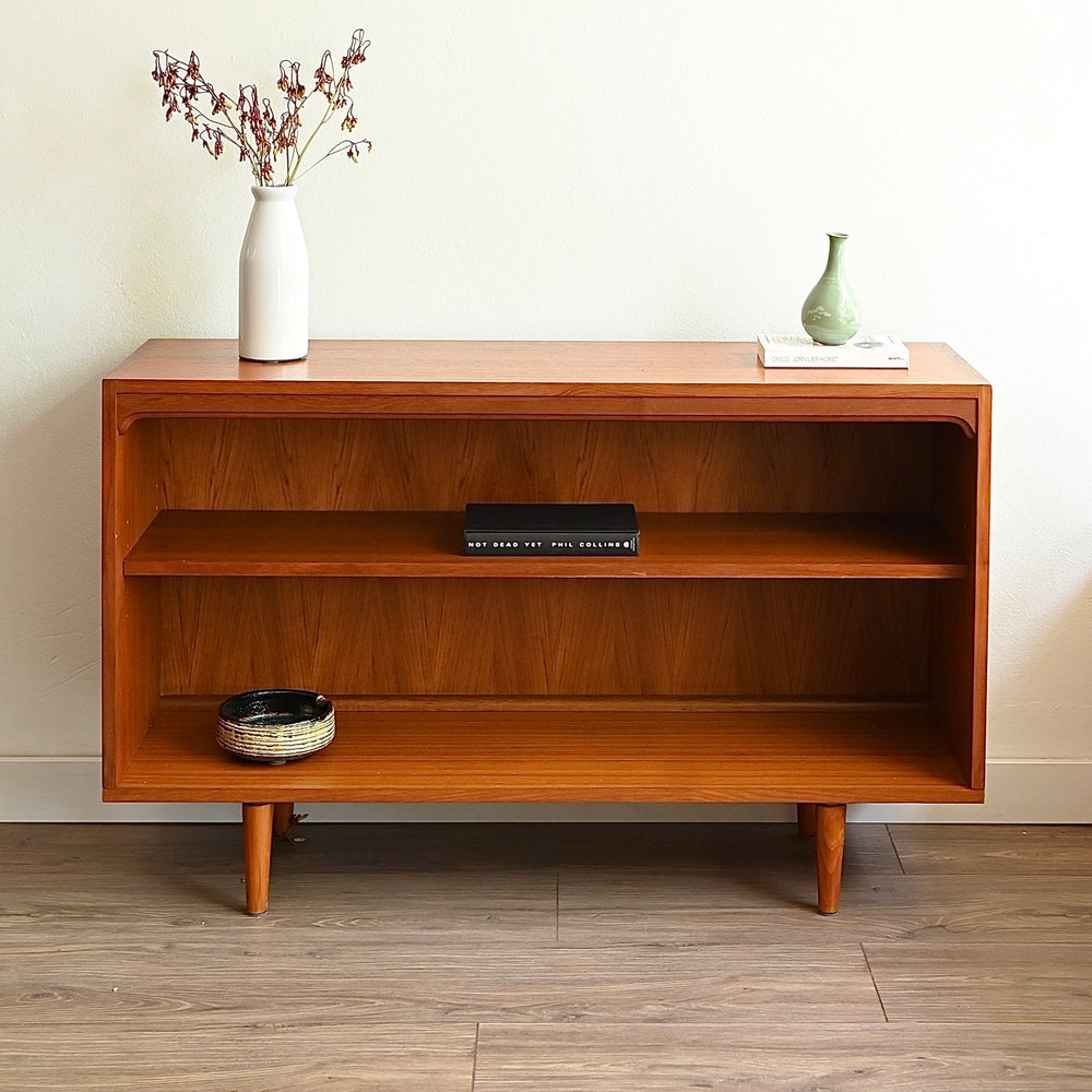 Mid Century Teak Sideboard LP Record Cabinet Bookshelf by Chiswell