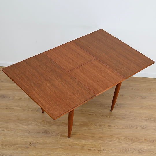 Mid Century Teak Square Extendable Dining Table