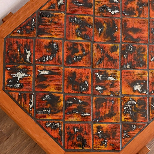 Retro 1970s Glazed Tiled Coffee Table
