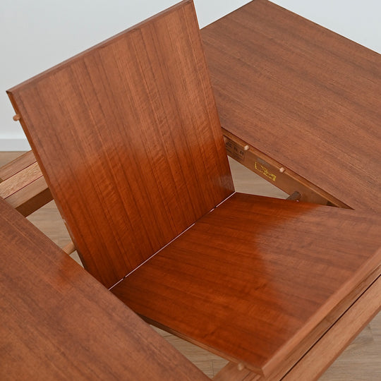 Mid Century Teak Square Extendable Dining Table