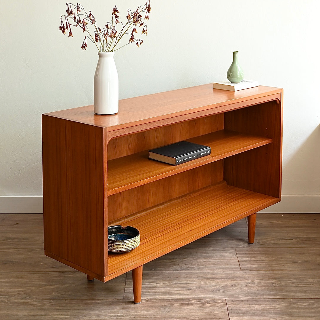 Mid Century Teak Sideboard LP Record Cabinet Bookshelf by Chiswell