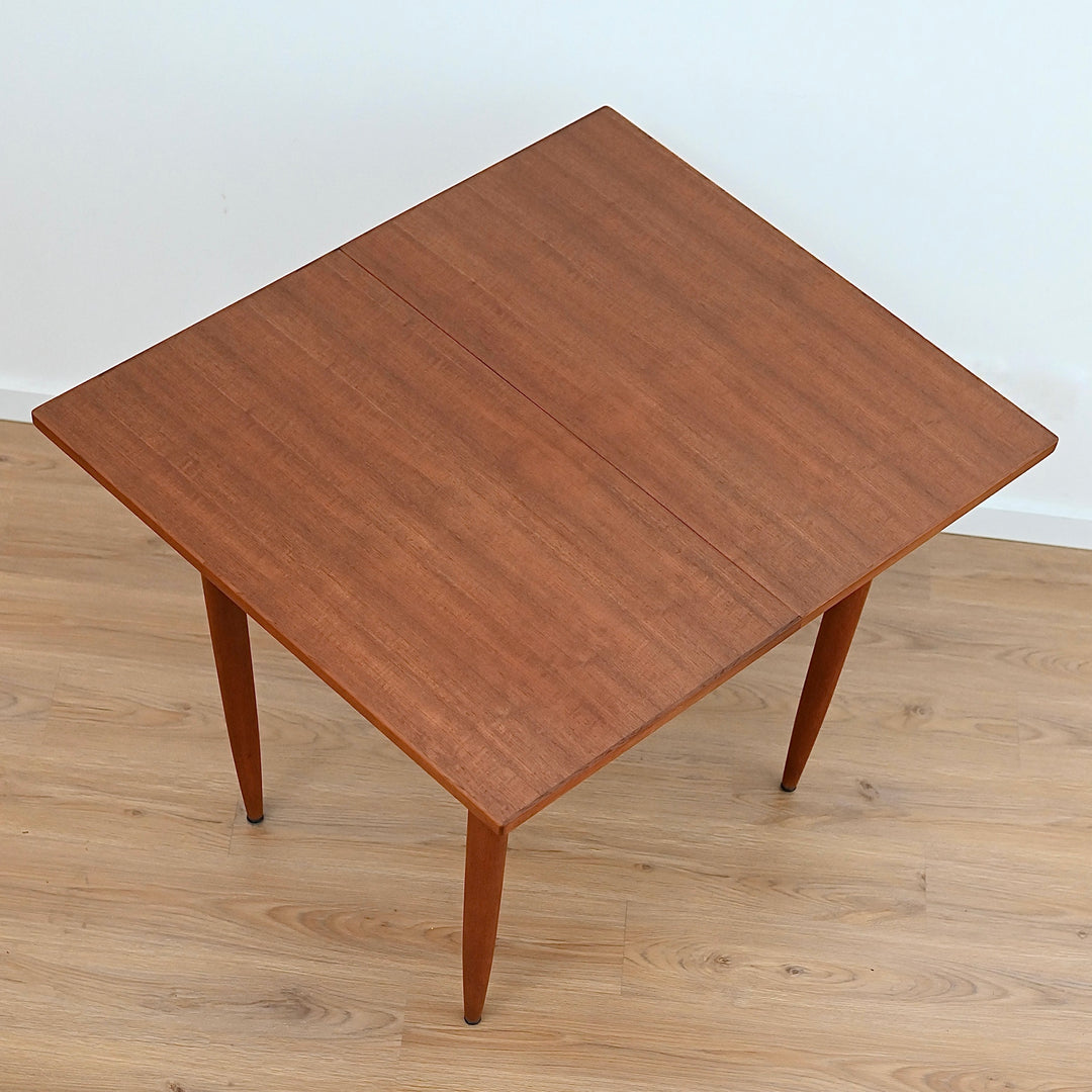 Mid Century Teak Square Extendable Dining Table