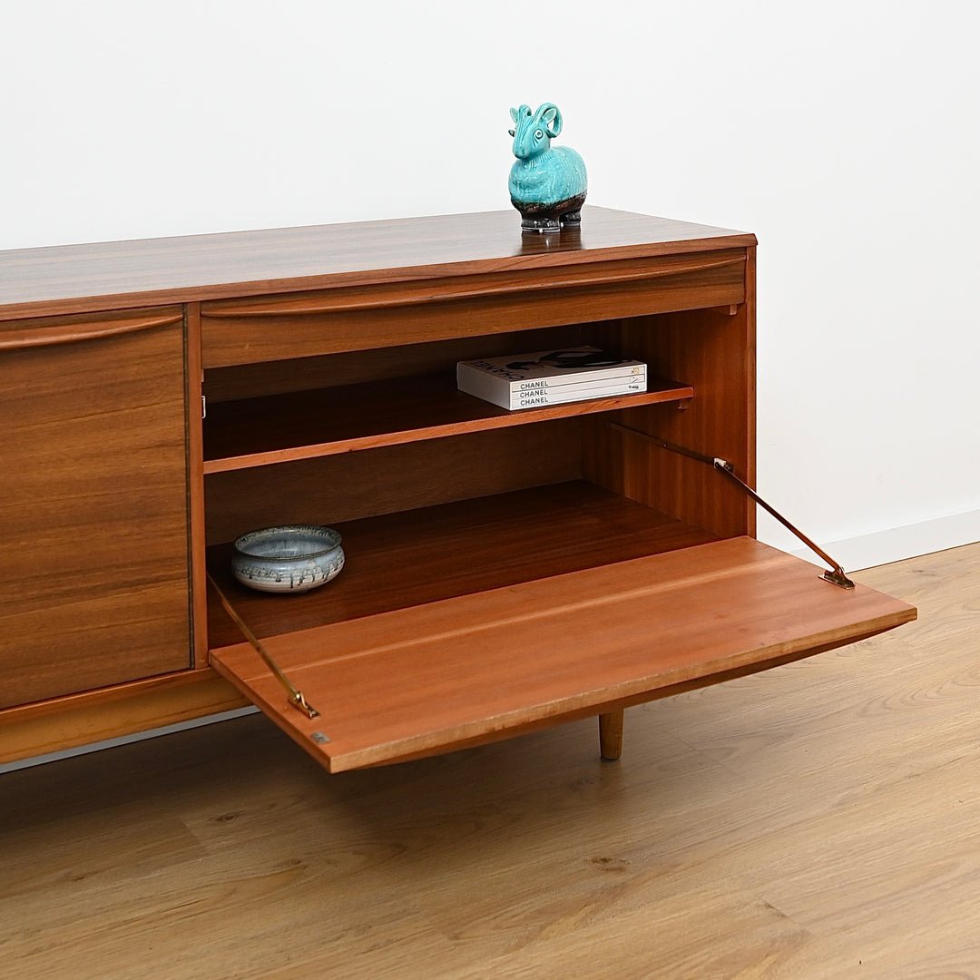 Mid Century Zebrano and Walnut Sideboard by Morris of Glasgow - Refinished