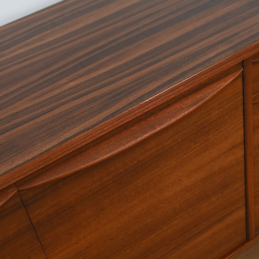 Mid Century Zebrano and Walnut Sideboard by Morris of Glasgow - Refinished